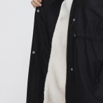 11008 Bondit Kumaş Orta Boy Kaban-SİYAH