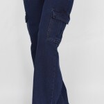 1369 Kargo Cepli Geniş Paça Kot Pantolon-JEANS