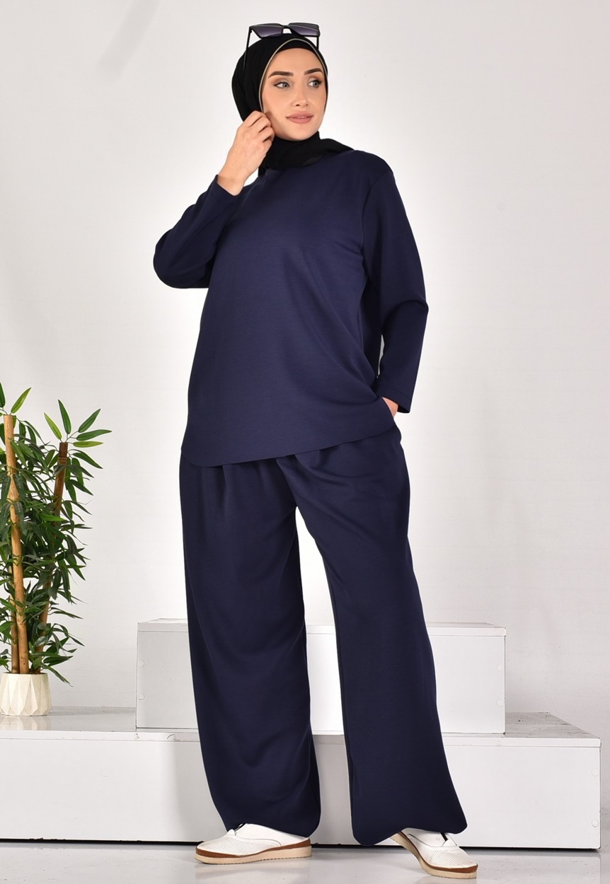 14277 PUANE SCUBA KUMAŞ İKİLİ TAKIM-LACİVERT