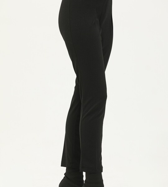 2003 Scuba Krep Dar Paça Kemerli Kumaş Pantolon-Siyah