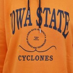 23140 Iowa State Baskili Kapişonlu Sweatshirt-ORANJ