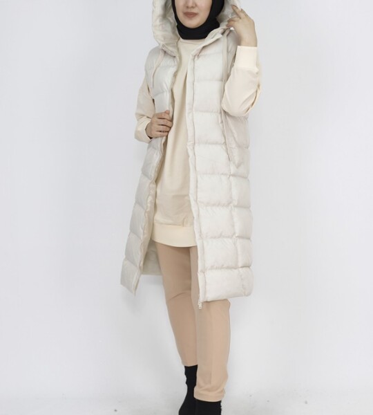 3023 Jessica Kumaş Cepli Dolum Şişme Yelek-TAŞ