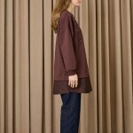 10739 Puane 2 İp Kumaş Taş ve Nakışlı Detaylı Sweatshirt-KAHVE