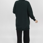 30644 Puane 2 İplik Kumaş Basic Sweatshirt-Haki