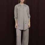 14386  Puane Oversize Kapişonlu Takım-BEJ