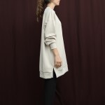 10717 Puane Scuba Kumaş Aksesuar Detaylı Sweatshirt-BEJ