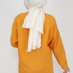 6988 Zincir Kolye Detaylı 2 İp Kumaş Sweatshirt-ORANJ