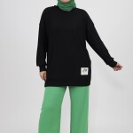 30427 Bürümcük Kumaş Arma Detaylı Sweatshirt