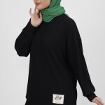 30427 Bürümcük Kumaş Arma Detaylı Sweatshirt