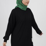 30427 Bürümcük Kumaş Arma Detaylı Sweatshirt