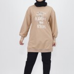 71105 İnci ve Nakış Detaylı 2 İplik Kumaş Sweatshirt