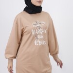 71105 İnci ve Nakış Detaylı 2 İplik Kumaş Sweatshirt