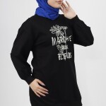 71105 İnci ve Nakış Detaylı 2 İplik Kumaş Sweatshirt