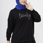 30031 Önü Taş Detaylı 2 İplik Kumaş Sweatshirt