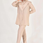 106 LİNA KETEN KUMAŞ TAŞ DETAYLI TESETTÜR 2Lİ TAKIM-TAŞ