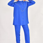 106 LİNA KETEN KUMAŞ TAŞ DETAYLI TESETTÜR 2Lİ TAKIM-SAKS