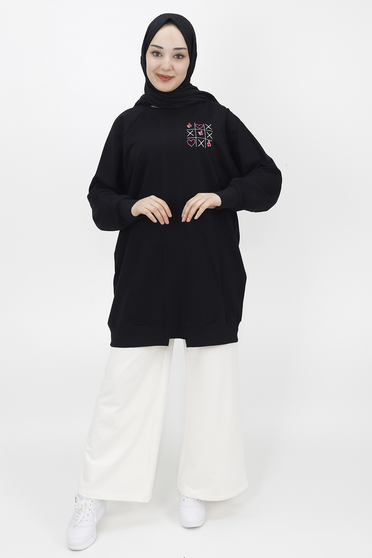 10207 Nakış Detaylı Sweatshirt