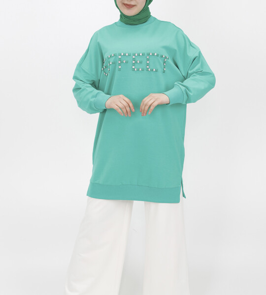 10208 Taş Detaylı Sweatshirt