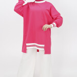 10273 Lastik Detaylı 2 İplik Sweatshirt