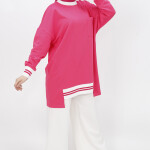 10273 Lastik Detaylı 2 İplik Sweatshirt