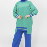 10273 Lastik Detaylı 2 İplik Sweatshirt