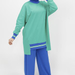 10273 Lastik Detaylı 2 İplik Sweatshirt