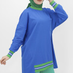 10273 Lastik Detaylı 2 İplik Sweatshirt