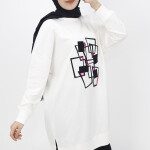 10203 Nakış ve Boncuk Detaylı Sweatshirt