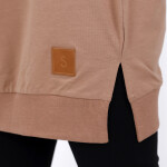 30644 Puane 2 İplik Kumaş Basic Sweatshirt-bej