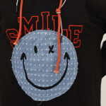 10230 Smile Detaylı Kapüşonlu Sweatshirt