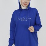 23299 2 İp Kumaş Yazı Baskılı Sweatshirt-SAKS