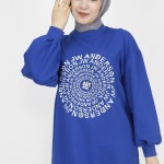 71143 2 İp Kumaş Nakış Ve Taş Detaylı Sweatshirt-SAKS