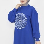 71143 2 İp Kumaş Nakış Ve Taş Detaylı Sweatshirt-SAKS