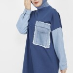 6957 Kot Cep Detaylı 2 İp Kumaş Sweatshirt-JEANS