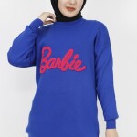 1031 Barbie Yazılı Triko Tunik-SAKS