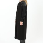 15178 PUANE İKİ İPLİK KUMAŞ DERİ GARNİLİ KAP-SİYAH