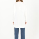 10560 PUANE İKİ İPLİK KUMAŞ KOT KANGURU CEPLİ SWEATSHIRT-EKRU